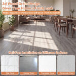 48-Pack Wood Look Vinyl Plank Flooring, 36 Sq.Ft Waterproof PVC Floor Tiles for Home- Gray - Image 8