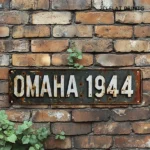CIFbuy Vintage Military Aluminum Sign Omaha Beach WW2 Landmark Rustic Wall Decor For Garage Bar Man Cave (TikTok, temu pick-up service) - Image 6