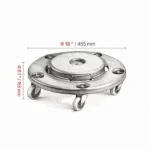  500lbs Heavy Duty Trash Can Dolly (2-Pack), Round Roller Base with 4 Lockable Wheels for 20, 32, 44, 55 Gallon Cans(Excluding trash cans) - Image 2