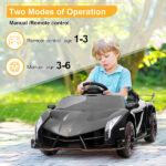 Lamborghini Poison Small Dual Drive 12V 4.5AH with 2.4G Remote Control Sports Car Electric Car Black - Image 13