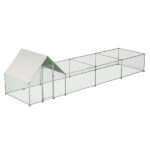 26'Lx6.7'Wx6.6' ft Large Metal Chicken Coop, Walk-in Chicken Run, Galvanized Wire Poultry Chicken Hen Pen Cage, Rabbits Duck Cages with Waterproof and Anti-Ultraviolet Cover for Outside - Image 4