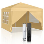 3 x 3m Two Doors & Two Windows Practical Waterproof Right-Angle Folding Tent Khaki - Image 19