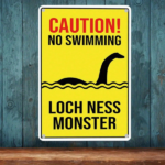 CIFbuy Loch Ness Monster Metal Sign Retro Scottish Nessie" Warning Plaque 2D, Unframed Weatherproof Rustproof UV Resistant Outdoor I Scottish NikTok, Scottish NikTok, t Self-pickup Logiopics - Image 8