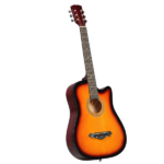 Sunset color 38-inch Acoustic Guitar with Picks, Strings, Capo, Case, Tuner, and Strap
