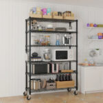 6-Tier disassembly and free assembly NSF-Certified Steel Wire Shelving with Wheels - Image 3