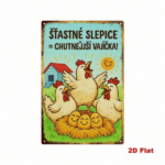 CIFbuy Vintage Czech Slogan Iron Sign, Farm Metal Wall Decor With ŠŤASTNÉ SLEPICE CHUTNĚJŠÍ VAJÍČKA Quote, 7.87x11.81in 2D Flat Rustic TikTok, TikTok, tic Self-pickup Logiopics - Image 2