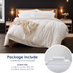 1PC Pure Color Bedding - Microfiber Hotel Series, with Zipper Closure Quilt Cover and Two Pillowcases, OKO-100 Certified, Amazon Logistics Shipment - Image 4