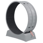 80*34*86CM, Gray PP track connector assembly, Round shape with gray carpet + 1 cat teaser stick, 15kg cat treadmill