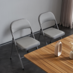 Same Code 31709558 6pcs Elegant Foldable Iron & PVC Chairs for Convention & Exhibition Gray - Image 43