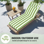 Outdoor Chaise Lounge Cushion, 72 in. x 21 in. x 3 in. Waterproof Fade-Resistant Patio Chair Pad for Pool Beach - Image 2