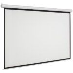 92" 16:9 80" x 45" Viewing Area Motorized Projector Screen with Remote Control Matte White - Image 9