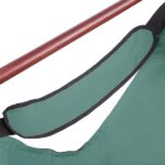 Oxford Cloth Hardwood With Cup Holder Wooden Stick Perforated 100kg Seaside Courtyard Oxford Cloth Hanging Chair Green - Image 9