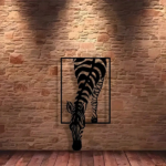 CIFbuy 1 pieces Ultra practical minimalist zebra metal wall art, handmade iron stripe decoration, modern black and white animal patterns, home office, co(TikTok/temu self-pickup orders) - Image 9