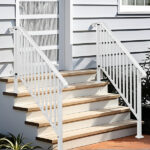 Replace 19939750 Outdoor 4 Level Iron Handrail Matte White - Image 4