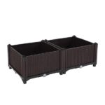 2Pcs Free Splicing Injection Planting Box Brown - Image 9