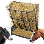 Large Capacity Hay Feeder with Detachable Grain Tray, Heavy Duty Steel 2 in 1 Hay Rack, Multiple Sided Goat Feeding Rack for Sheep Farm Livestock Indoor Outdoor, Black - Image 13