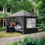 Same Code 00418742 10'x10' Gazebo Waterproof Outdoor Canopy Patio Tent Party Tent for Wedding BBQ Cater, Black - Image 13