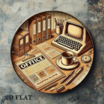 CIFbuy Vintage French Office Sign 8x8 Inch Round Aluminum Plaque, 2D Flat Retro Desk Decor For Study Conference Room Lounge Cafe Creati TikTok, TikTok, Self-pickup Logiopics - Image 4