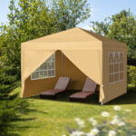 3 x 3m Two Doors & Two Windows Practical Waterproof Right-Angle Folding Tent Khaki - Image 15