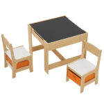 Children's Wooden Table And Chair Set With Two Storage Bags (One Table And Two Chairs) - Image 59