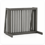 Adjustable Expandable Wooden Pet Gate 22 Inch Tall Freestanding Safety Fence, Gray Pine Wood Slide Dog Gate Easy Assembly for Home & Office Entryways - Image 6