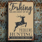 CIFbuy Vintage Fishing Hunting Theme Metal Sign 8X12 Inch 1pc 2D Flat Iron Art Plaque Waterproof Durable Retro Wall Decor Indoor Home A TikTok, TikTok, me A Self-pickup Logiopics - Image 4