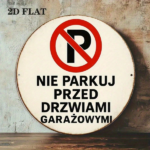 CIFbuy 1pc 8x8 Inch No Parking Sign, Vintage French Aluminum Plaque, No Parking In Front Of Garage Door Metal Sign, Decorative Wall Art TikTok, TikTok, king Self-pickup Logiopics - Image 4