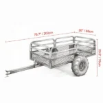 1500 lbs Heavy Duty ATV Dump Trailer, 15 Cu. Ft. Tow Behind Garden Cart with Removable Sides & 2 Tires - Image 3