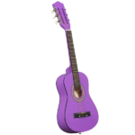 Purple 30-inch Round Acoustic Guitar with Picks, Strings, Capo, Case, Tuner, and Strap - Image 5
