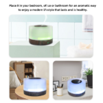 500ml Large Essential Oil Diffuser with Humidifier, Timer & 7 Color Lights – Includes 6 Fragrance Oils for Home, Office, Yoga – Aromatherapy Ultrasonic Diffuser - Image 5
