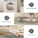 Three-piece kitchen rug set, non-slip and washable, abstract pattern kitchen hallway rug, soft and comfortable, suitable for sinks, floors, entrances, hallways and bathrooms. - Image 5