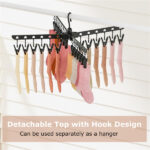 3-Tier Foldable Tripod Clothes Drying Rack with 24 Clips & 32 Rods, 70" Space Saving Laundry Dryer - Image 5