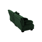 Cloud Couch 2 Seater Sofa for Living Room, Chenille 2 - Seat sofa with 2 Lumbar pillows and 2 throw pillows,Chenille Green - Image 2