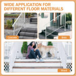 Replace 19939750 Outdoor 4 Level Iron Handrail Matte White - Image 12