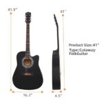 [Do Not Sell on Amazon] GT502 41-Inch Notch Spruce Panel Matte Edging Folk Guitar Bag Shield Wrench Black - Image 10