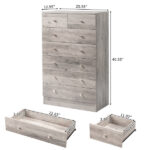 Modern Simple 7-Drawer Dresser Gray - Image 11