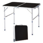 3ft Aluminum Alloy Folding Table Black - Image 2
