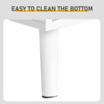 Two-door, polycarbonate sheet shoe cabinet with four internal layers, USB LED strip, and 24 adjustable buttons. Made of particleboard and polycarbonate sheet. Dimensions: 68*40*83.5 cm. White - Image 7