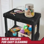 4-Shelf Plastic Storage Shelf, Black, 22" W x 14" D x 47" H(Shipment from Walmart) - Image 4