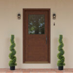 2pcs Green 115cm Spiral Boxwood PVC Artificial Tree - Image 9