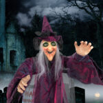 71in Life Size Hanging Witch Talking Halloween Everyday Decoration - Image 16