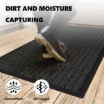 1PC Polypropylene Small Grid Composite Rubber Mat, Gray, 45x75x0.7cm, Kitchen & Home Floor Mat - Image 7