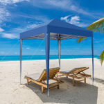 2 x 2m Practical Waterproof Right-Angle Folding Tent Blue - Image 4