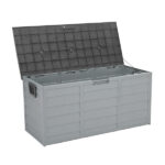 75gal 260L Outdoor Garden Plastic Storage Deck Box Chest Tools Cushions Toys Lockable Seat - Image 4