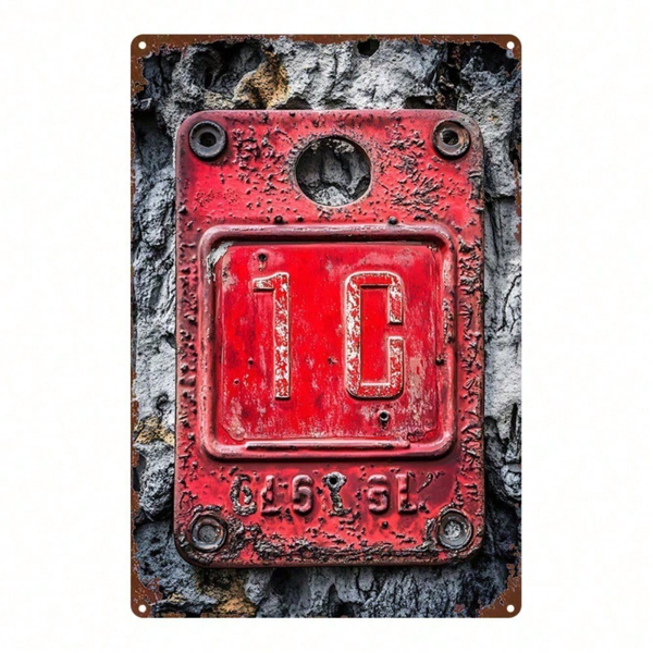 CIFbuy Vintage Red Metal Sign Number 10, Retro Distressed Metal Plaque 8x12 Inch, Motivational Wall Art For Home Office Gym Bedroom, 2D TikTok, TikTok, h, Motivational Wall Art For Home Office Gym Bedroom Self-pickup Logiopics