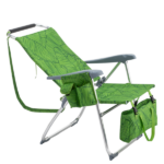 17 Inch Seat Height Beach Chair for Adults, Folding Portable Camping Chair with Headrest, Cup Holder, Side Pocket & Bottom Storage Bag, 7-Position Adjustable Aluminum Beach Chair, Heavy Duty 265 LBS Capacity, Oxford Fabric for Beach, Patio, Pool, Summer Palm Print - Image 8