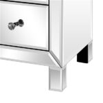 Modern and Contemporary Mirrored 3-Drawers Nightstand Bedside Table - Image 27