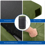 75"D x 30"W x 2.5"H sleeping mat for camping green - Image 15