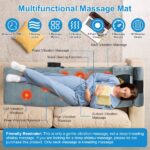 Vibration Massage Mat (Full Body) + Neck Kneading Massager - 20 Nodes, 3 Massage Modes/Speeds, 9 Vibration Settings, 3-Level Lumbar Heat, Inflatable Waist Pillow - Perfect Gift for Family - Image 3
