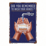 CIFbuy Funny Metal Handwashing Reminder Sign 8x12 Inch, Humorous Iron Plaque Wall Decor, Hygiene Art For Office Living Room Bathroom TikTok, TikTok, ll Decor Self-pickup Logiopics